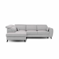 ECKSOFA mit Schlaffunktion & Bettkasten - Schwarz/Grau, Holz/Textil (255/201cm) - Eltap