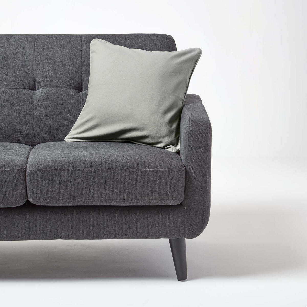 KISSENHÜLLE grau 30/30 cm, 100% Baumwolle - Grau, Textil (30/30cm) - Homescapes