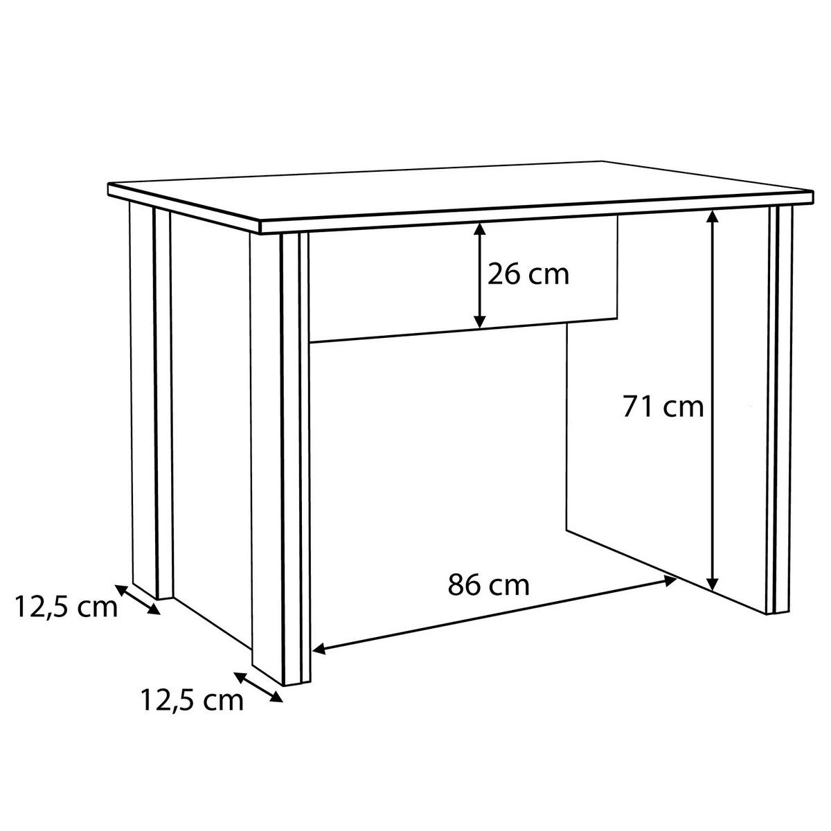 SCHREIBTISCH - Braun, Holzwerkstoff (70/103/74cm) - home24
