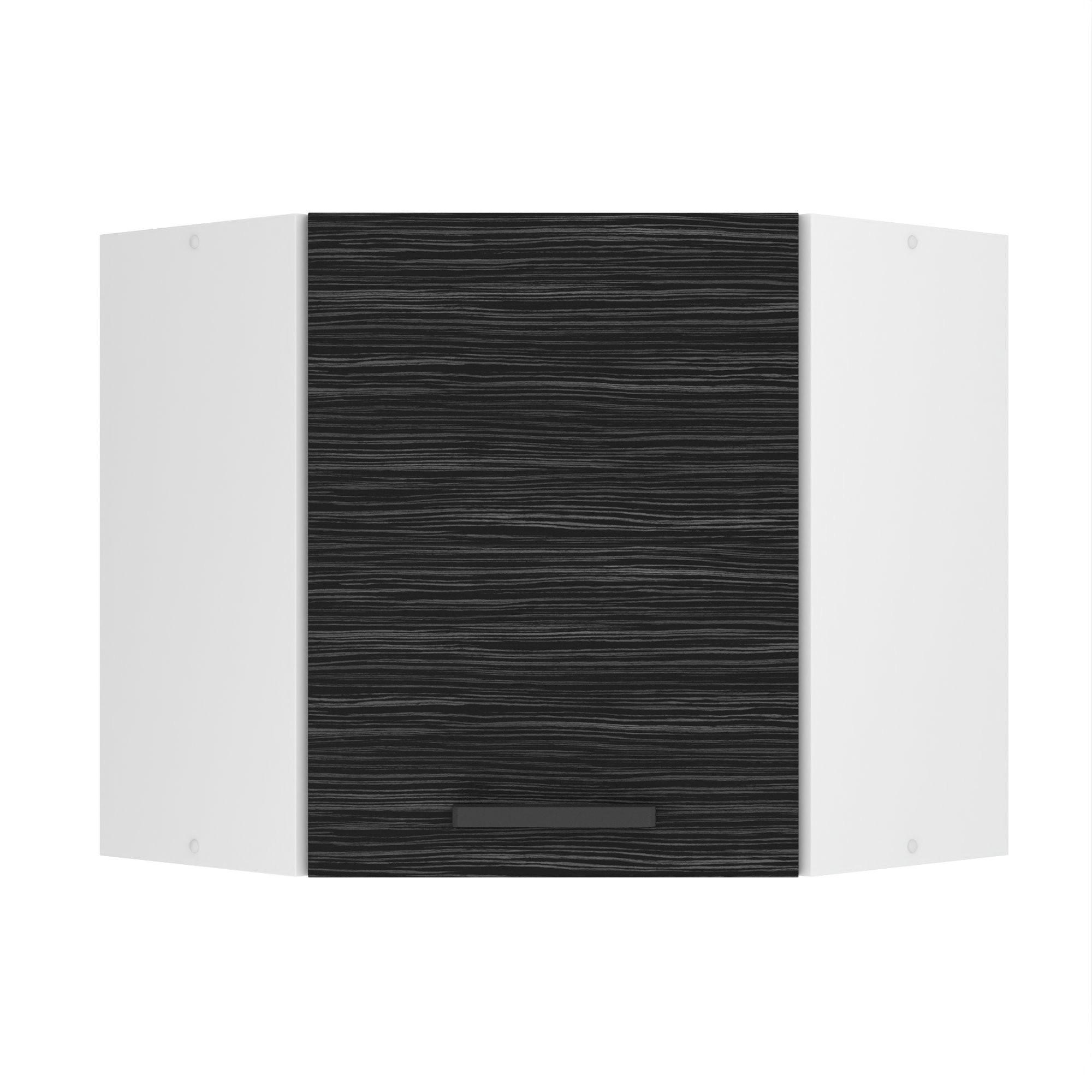 HÄNGESCHRANK SGN 60 cm, mit 1 Tür, Königliches Ebenholz - Schwarz, Holz (60/58/60cm) - B BELINI GROUP