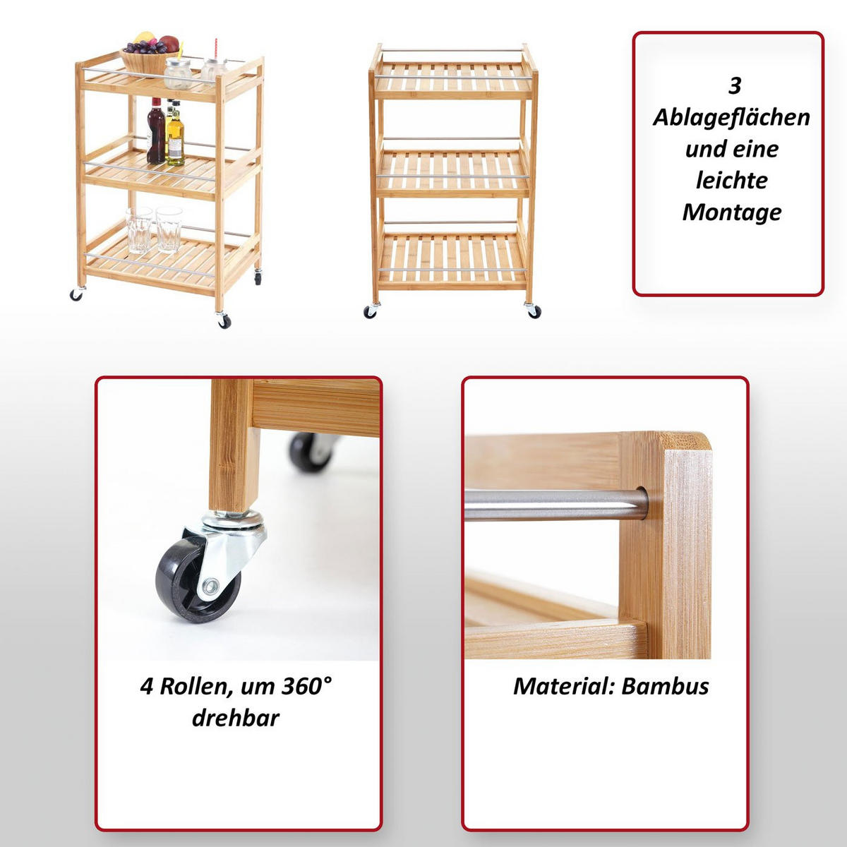 ROLLWAGEN Braun - Braun, Holz (46/76/38cm) - MCW