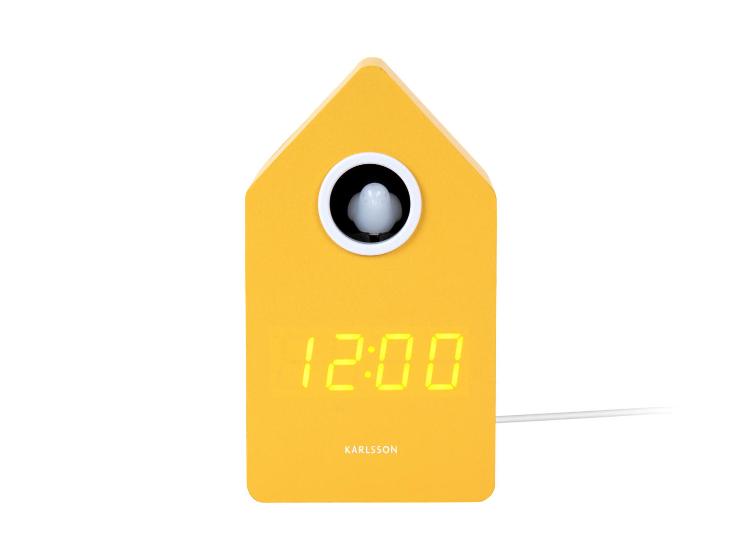 WECKER Cuckoo Gelb 9/9/15.8 cm - Gelb, Holz (9/15.8/9cm) - Karlsson