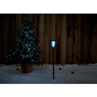 SOLAR-WEIHNACHTS-GARTENLEUCHTE Garten Deko Dämmerungssensor IP44 Kunststoff Schneeflocke - Weiß, Kunststoff (14/14/80cm) - Northpoint