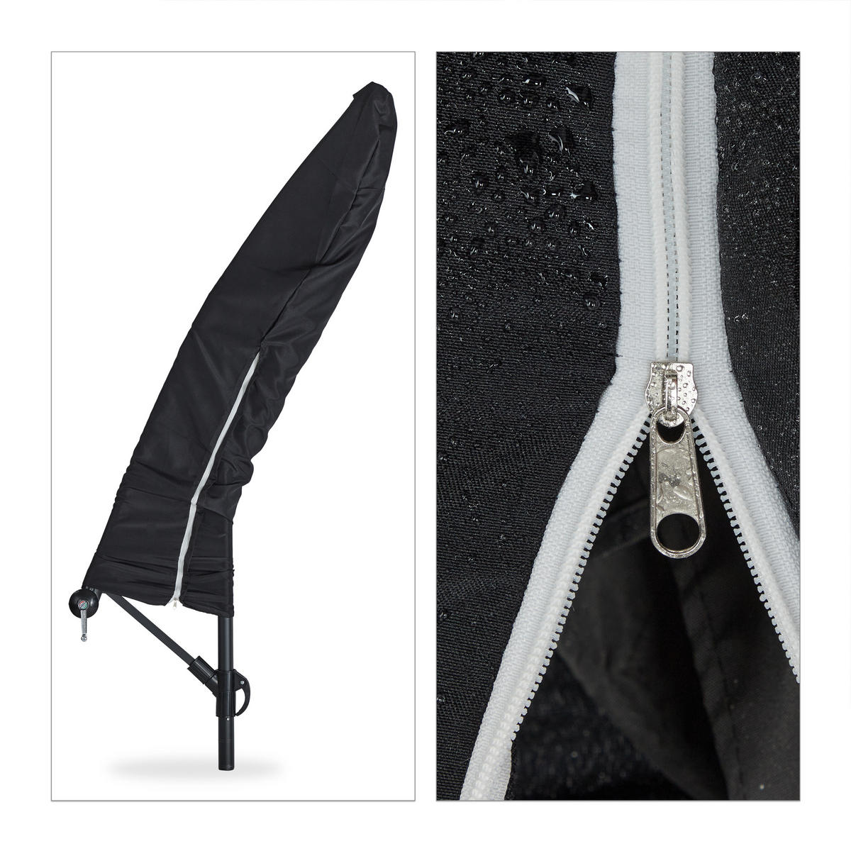 AMPELSCHIRM - Anthrazit, Kunststoff/Textil (300/350cm) - Relaxdays