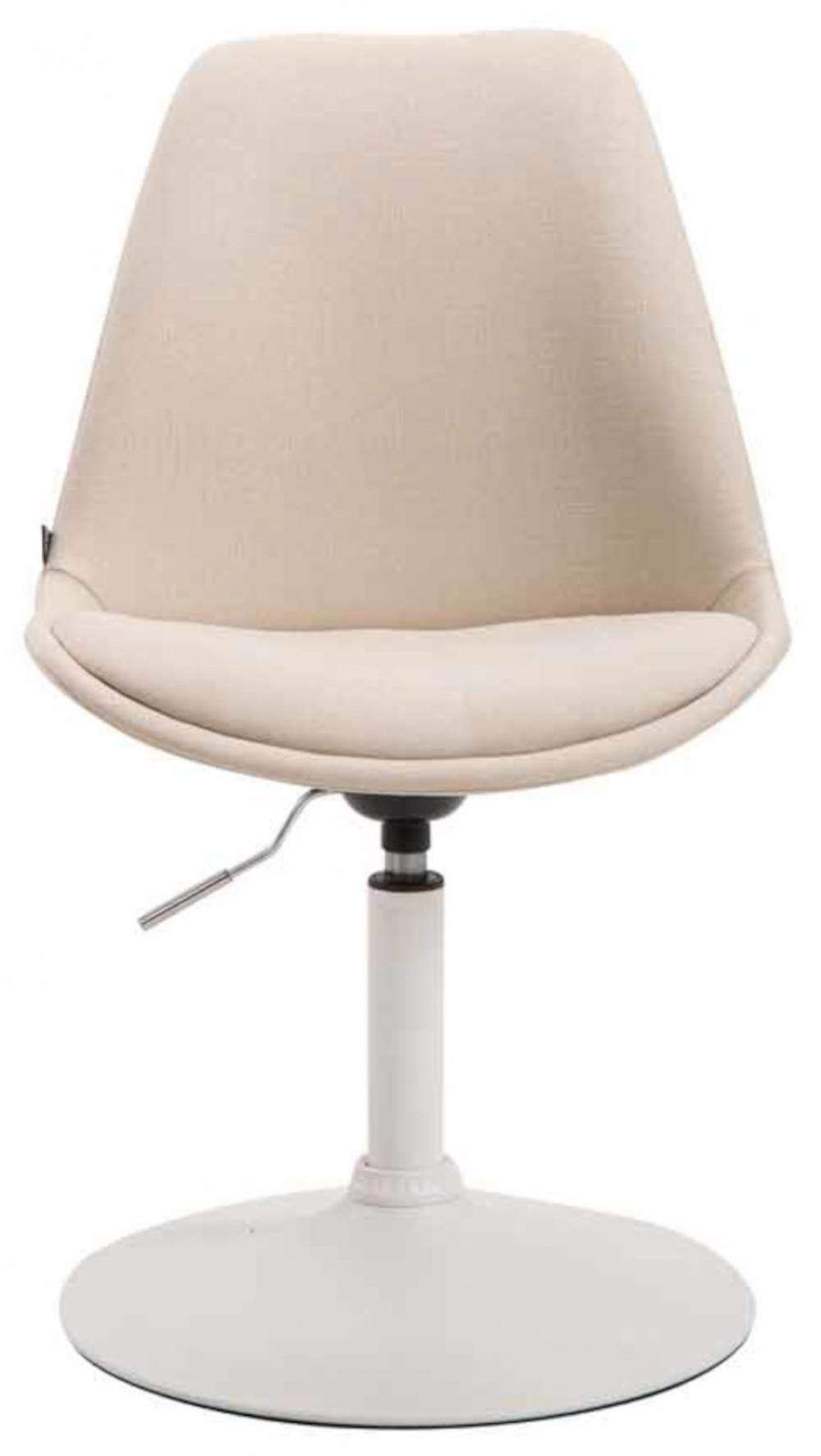 STUHL 4er Set Stoff creme - Creme/Weiß, Textil/Metall (48/76/57cm) - CLP