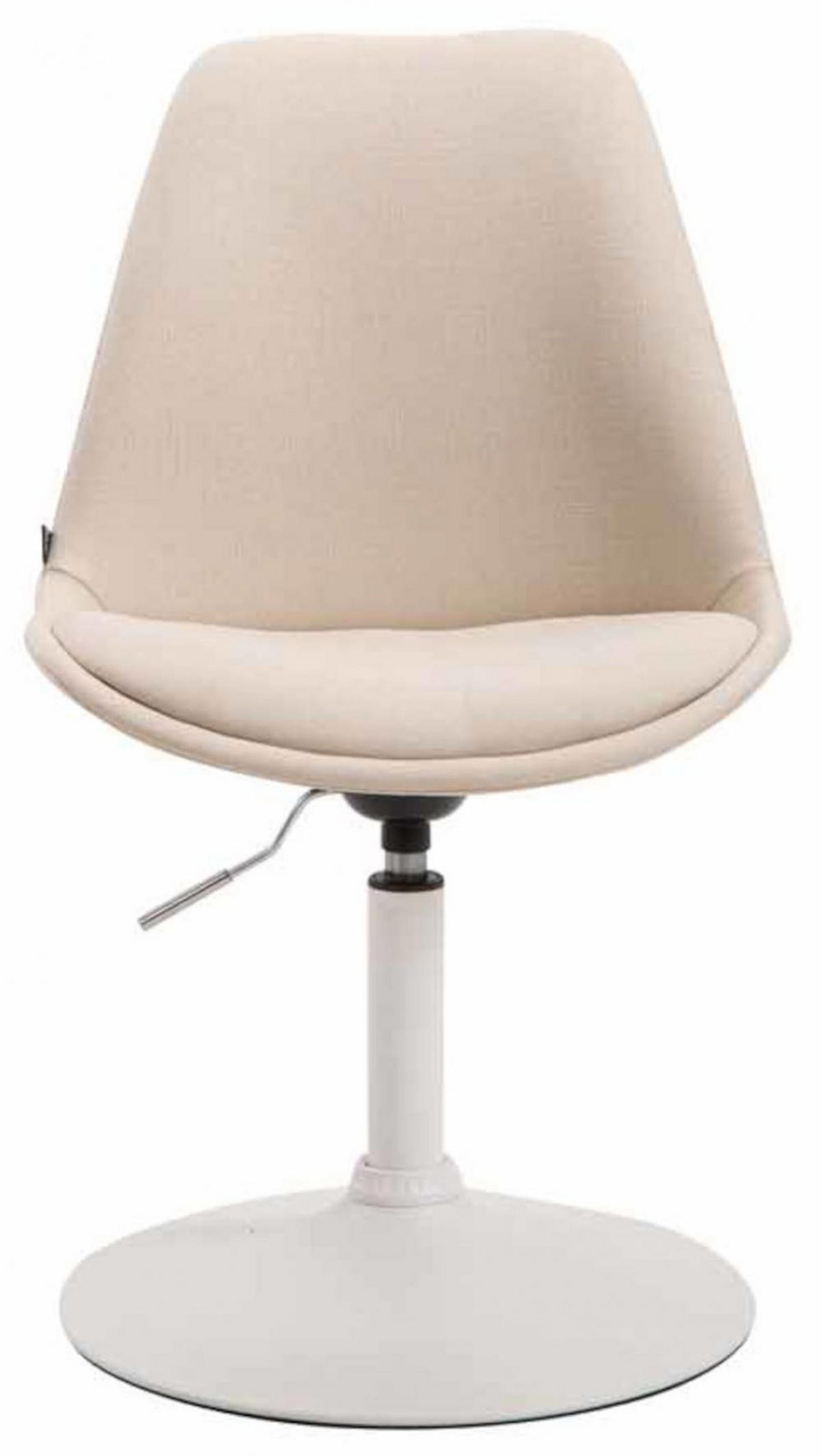 STUHL 4er Set Stoff creme - Creme/Weiß, Textil/Metall (48/76/57cm) - CLP