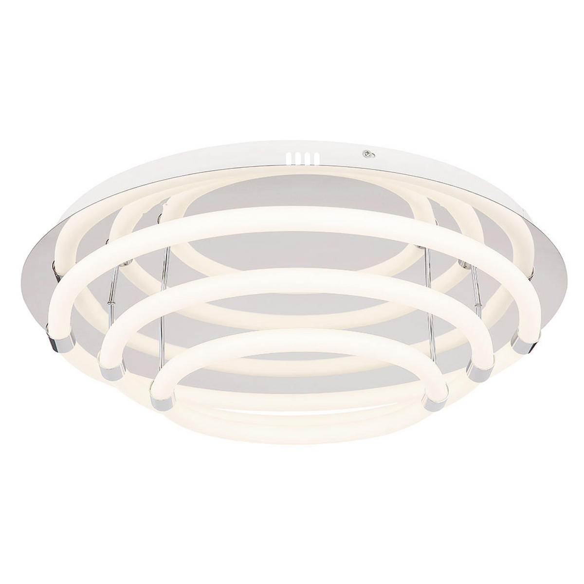 LED DECKENLEUCHTE Metall Weiß Ring-Design - Weiß, Metall (55/55/15cm) - Globo Lighting