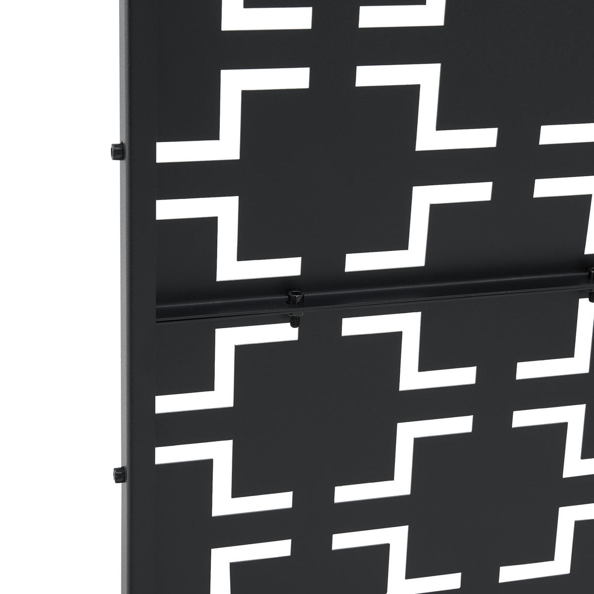 TRENNWAND Basciano - Schwarz, Metall (90/180/40cm) - casa.pro