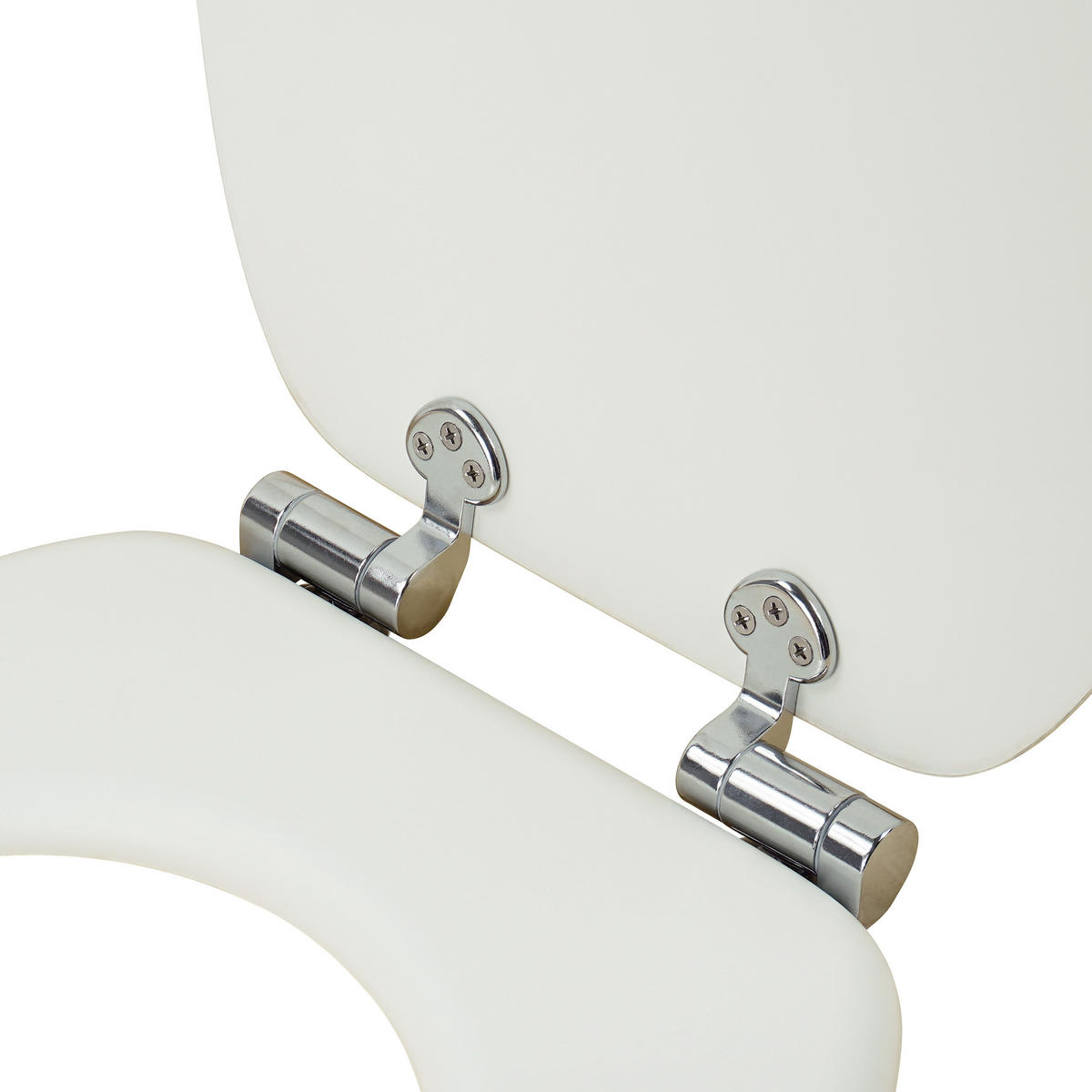 TOILETTENDECKEL - Weiß, Holzwerkstoff/Kunststoff (37.5/5.5/43.5cm) - Relaxdays