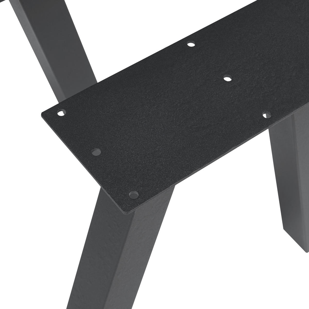 TISCHGESTELL-SET 2 TLG. Mariager - Schwarz, Metall (40/42/12cm) - [en.casa]