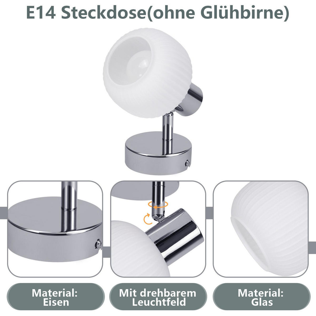 DECKENSTRAHLER Flammhart 10/13/12.5 cm - Weiß, Metall (12.5/10/13cm) - ZMH