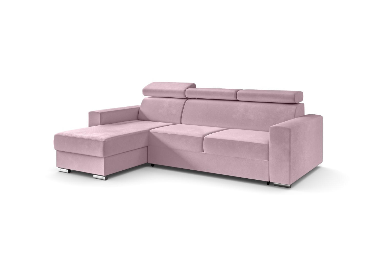 ECKSOFA in L-Form Corner Sofa Bett Eckcouch Couch Wohnlandschaft Cauchsofa FIX - 242x168 cm Rosa - Rosa, Holzwerkstoff/Kunststoff (242/168cm) - ALTDECOR
