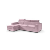 ECKSOFA in L-Form Corner Sofa Bett Eckcouch Couch Wohnlandschaft Cauchsofa FIX - 242x168 cm Rosa - Rosa, Holzwerkstoff/Kunststoff (242/168cm) - ALTDECOR