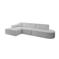 ECKSOFA Ottomane Links IREA-L2-v3 - 328x171x79 cm Grau - Hellgrau/Grau, Holzwerkstoff/Textil (328/171cm) - ALTDECOR