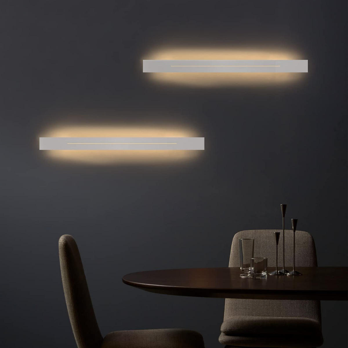 LED WANDLEUCHTE Raum - Weiß, Metall (5/4/60cm) - Nettlife