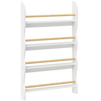 KINDER-BÜCHERREGAL MDF Kiefernholz Weiß - Weiß, Holzwerkstoff (10/98/60cm) - AIYAPLAY