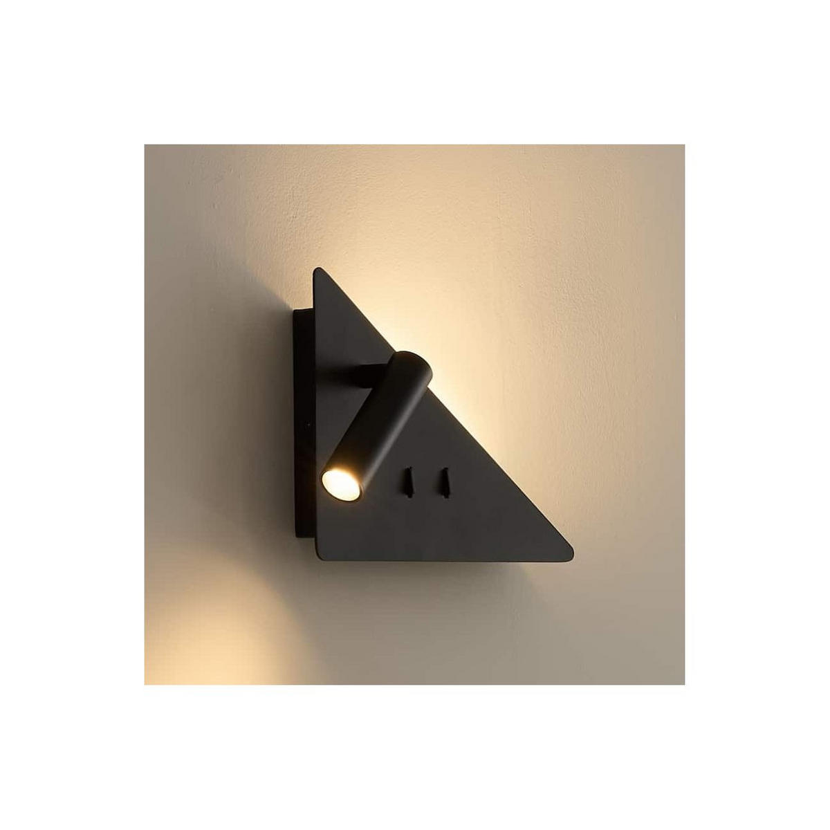 WANDLEUCHTE B, Schwarz, 22cm - Schwarz, Metall (22/16/22cm) - KOSILUM