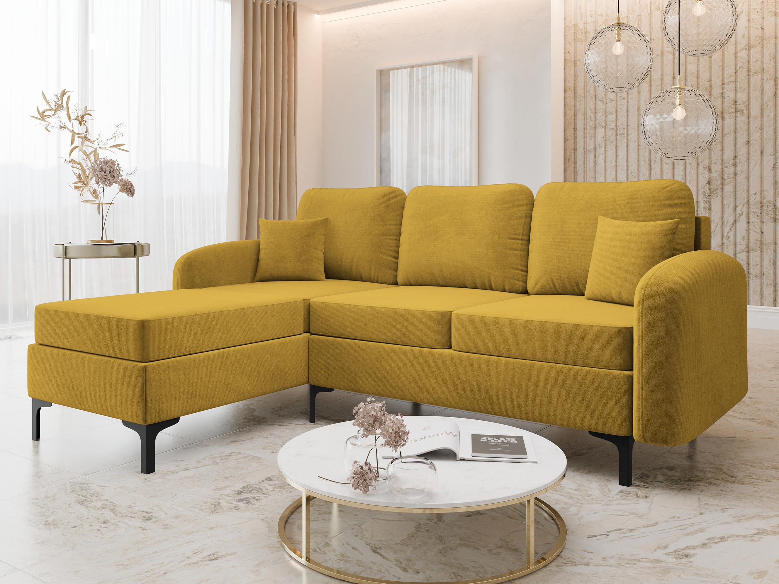 Thumbnail - Mirjan24 Ecksofa, Blau, Textil, 5-Sitzer, L-Form,L-Form, 225x172 cm, Wohnzimmer, Sofas & Couches, Wohnlandschaften, Ecks...