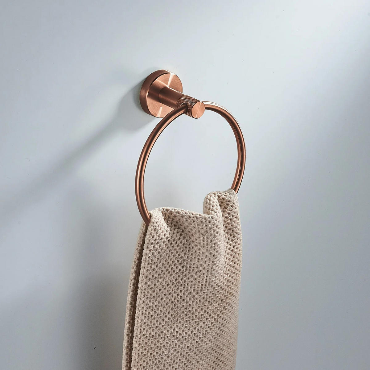 HANDTUCHHALTER Rea Ring 6610 Modern Brush Copper - Kupferfarben, Metall (15.5/18/6.5cm) - REA