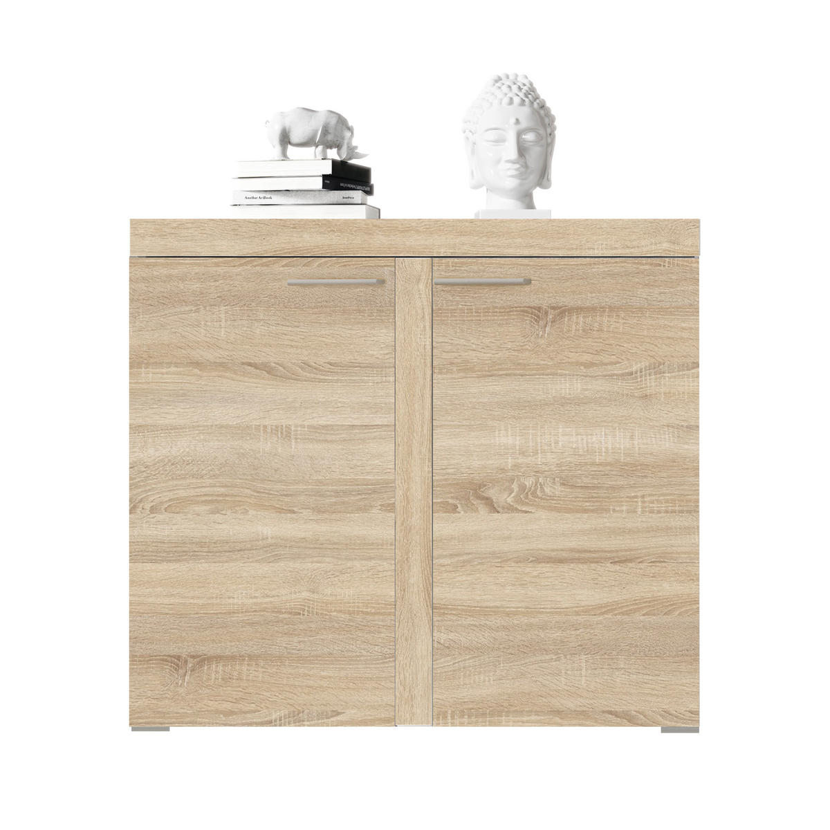 SIDEBOARD Spacoro 2D Sonoma 97,2/82/40,3 cm – Schmale Kommode Eleganz für Ihr Zuhause - Beige, Holzwerkstoff/Kunststoff (97/82/40cm) - AX Living