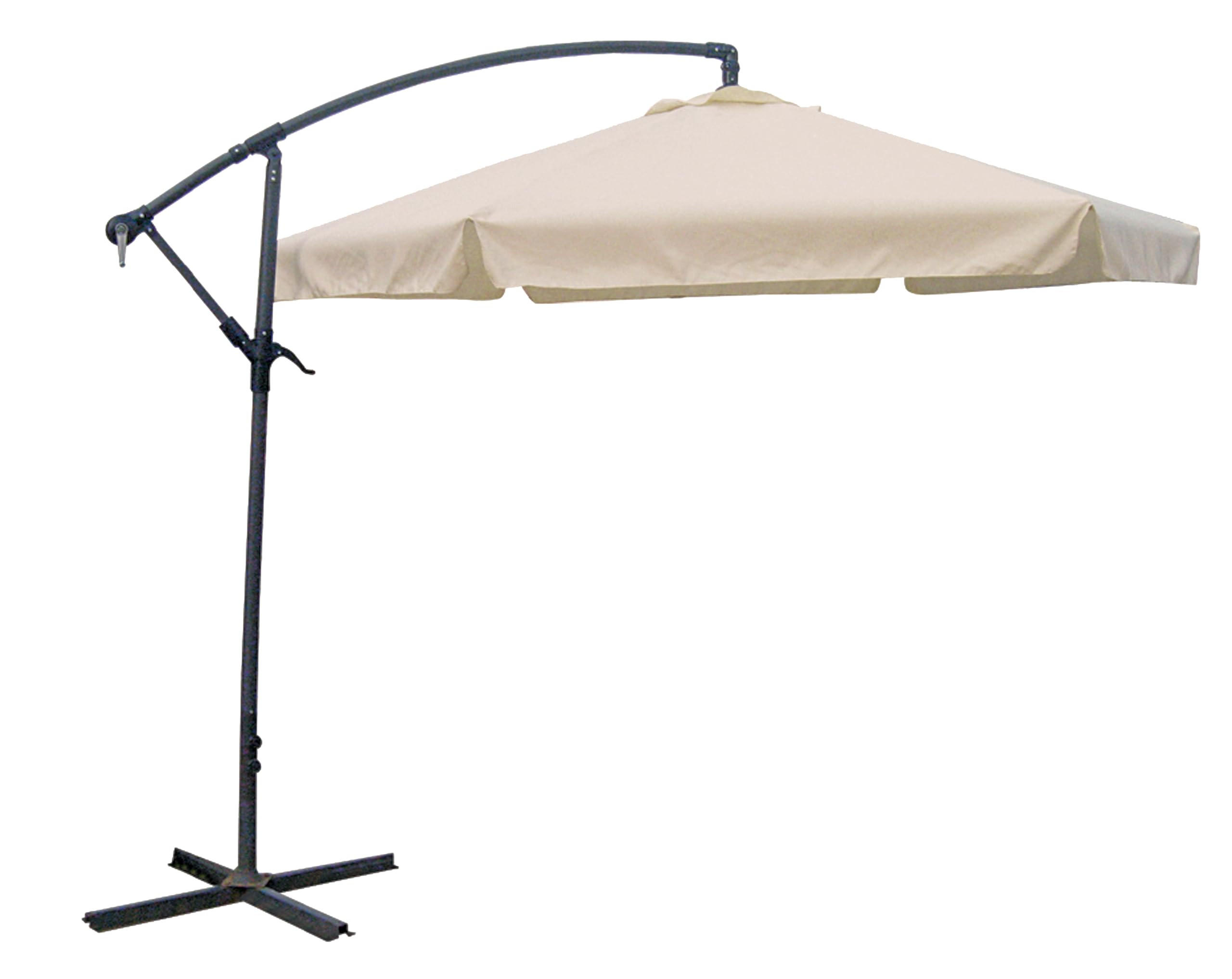 AMPELSCHIRM Calli Ø 300cm 6-eckig Creme Sonnenschirm mit Ständer - Creme, Kunststoff (300/300cm) - DELUKE