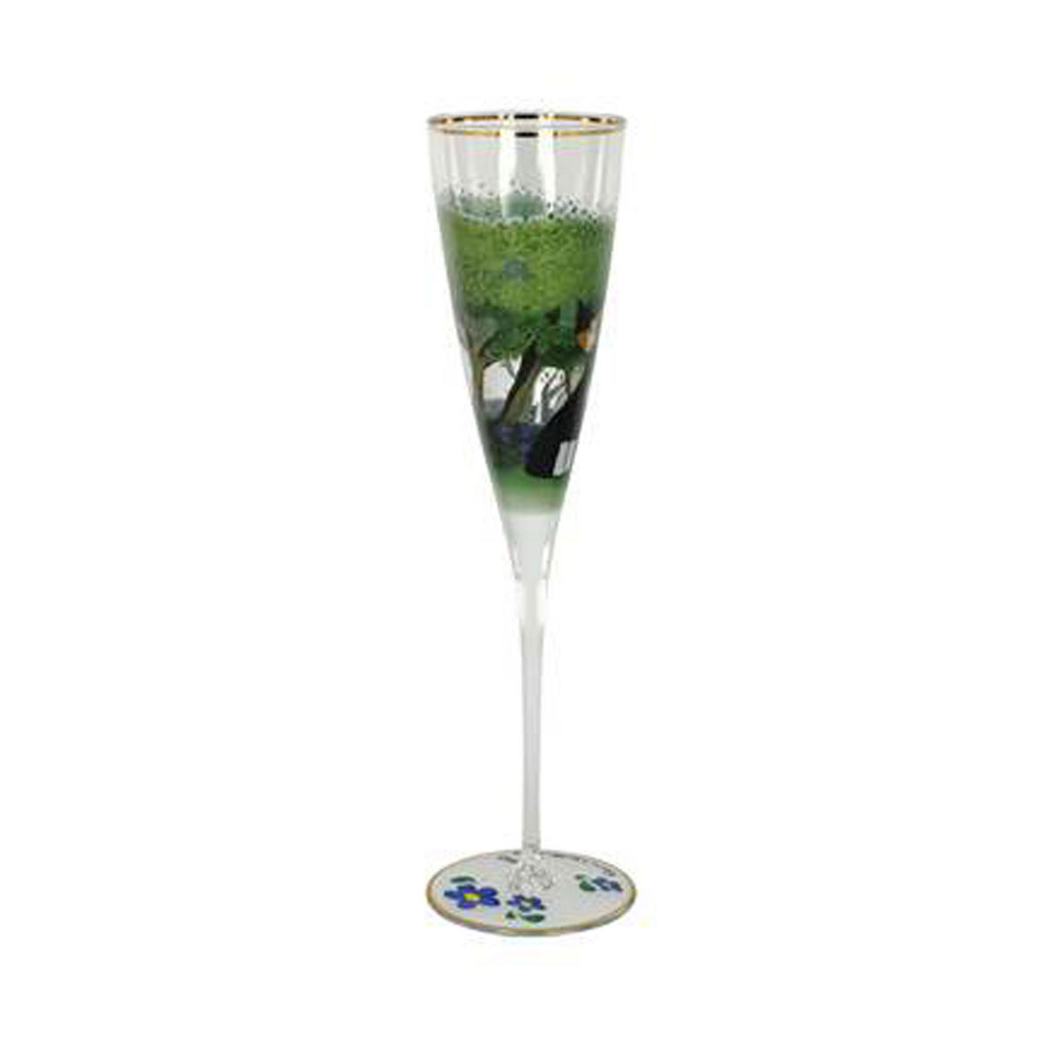 SEKTGLAS Rosina Wachtmeister - Una passeggiata nel verde, Champagnerglas, Sekt, Glas - Multicolor, Glas (0.15L) - Goebel