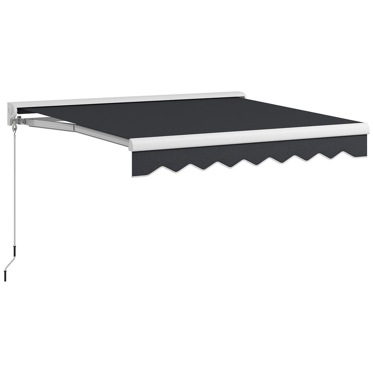 MARKISE, Sand, Aluminium, Polyester - Grau, Metall (250/150/200cm) - Outsunny