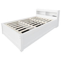 STAURAUMBETT 90/200 cm DE-32627 mit LED Weiß - Weiß, Holzwerkstoff (90/200cm) - ComfortXL