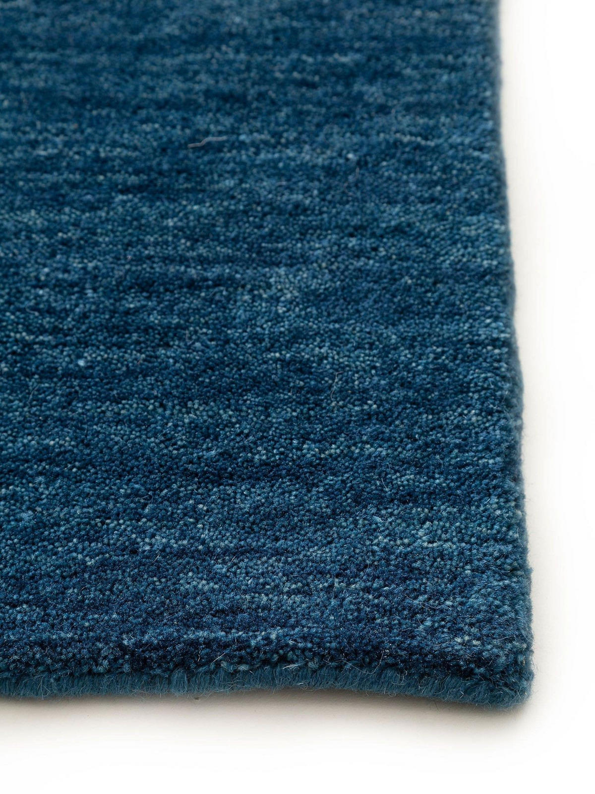 TEPPICH Wollteppich Jamal Blau - Blau, Textil (80/1cm) - KUNSTLOFT