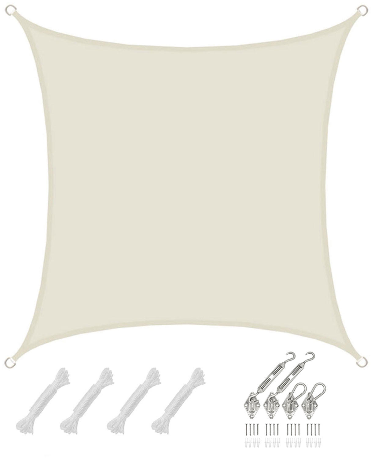 SONNENSEGEL Wasserdicht 300 cm Beige - Beige, Kunststoff (300/300cm) - Amanka
