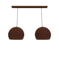 HÄNGELEUCHTE Focus X2 - Dunkelbraun, Metall (70/25/20cm) - Lumicom