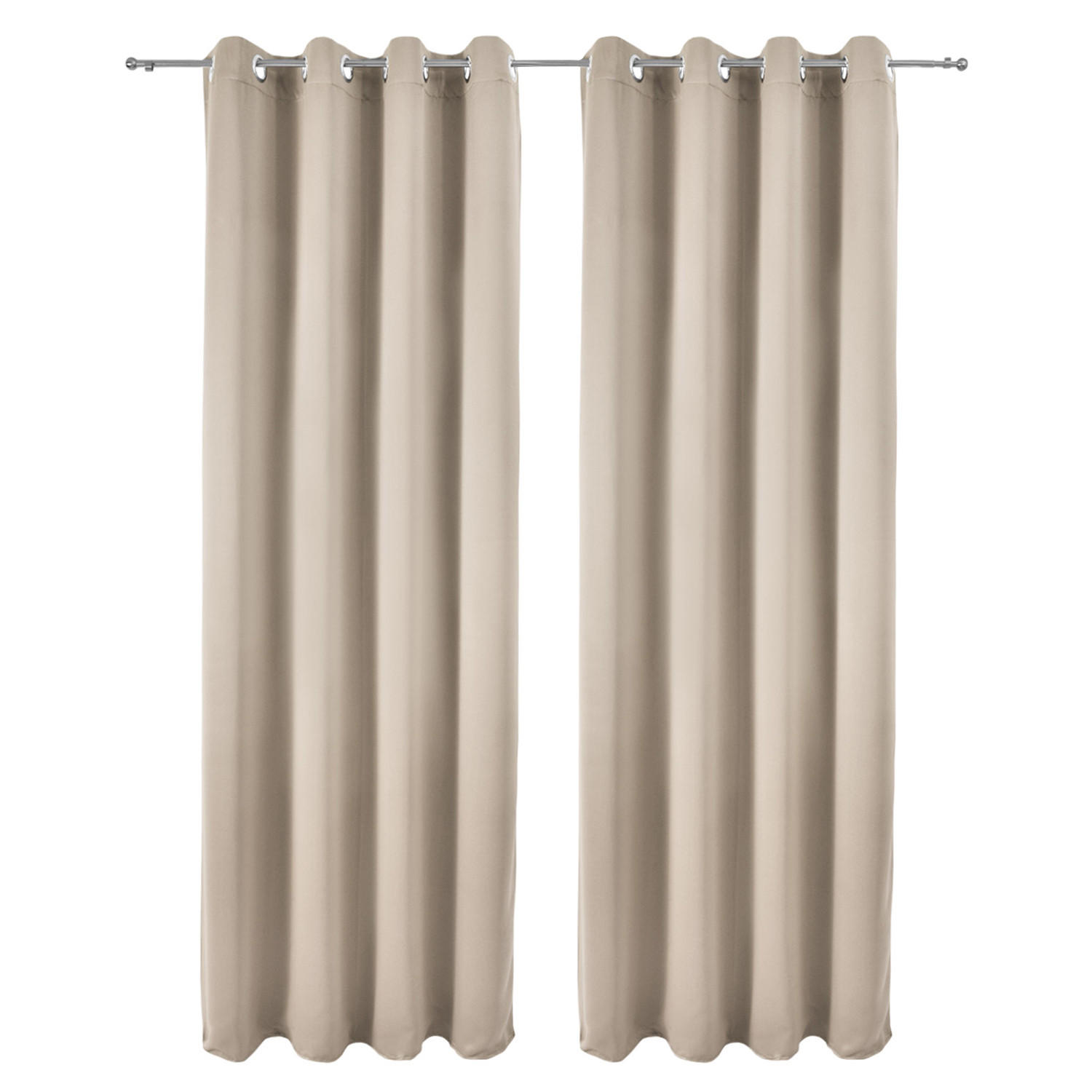 VORHANG Amelie BO mit Öse 140x245cm Creme (2tlg) - Creme, Textil (140/245/1cm) - Beautissu 