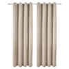 VORHANG Amelie BO mit Öse 140x245cm Creme (2tlg) - Creme, Textil (140/245/1cm) - Beautissu 
