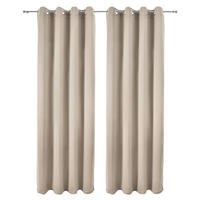 VORHANG Amelie BO mit Öse 140x245cm Sand (2tlg) - Sandfarben, Textil (140/245/1cm) - Beautissu 