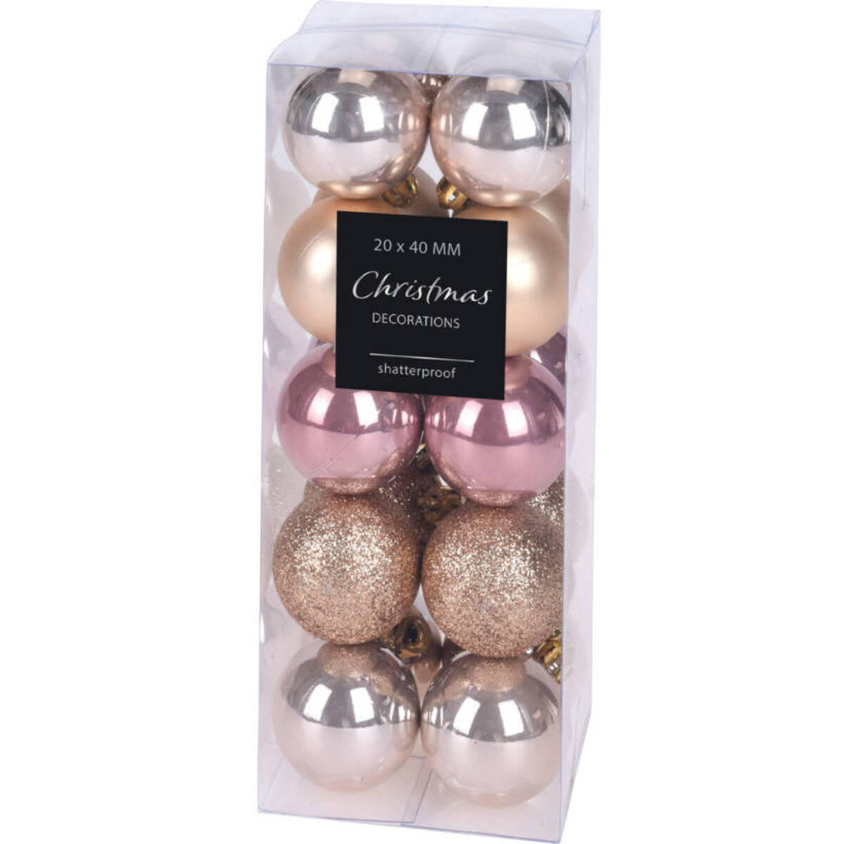 WEIHNACHTSKUGELN 20er-Set Ø 4 cm - Goldfarben, Kunststoff (7.8/19.5/7.8cm) - Home Styling Collection