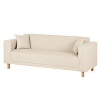 3-SITZER SOFA - Webstoff - Creme, Textil (217/76/80cm) - home24