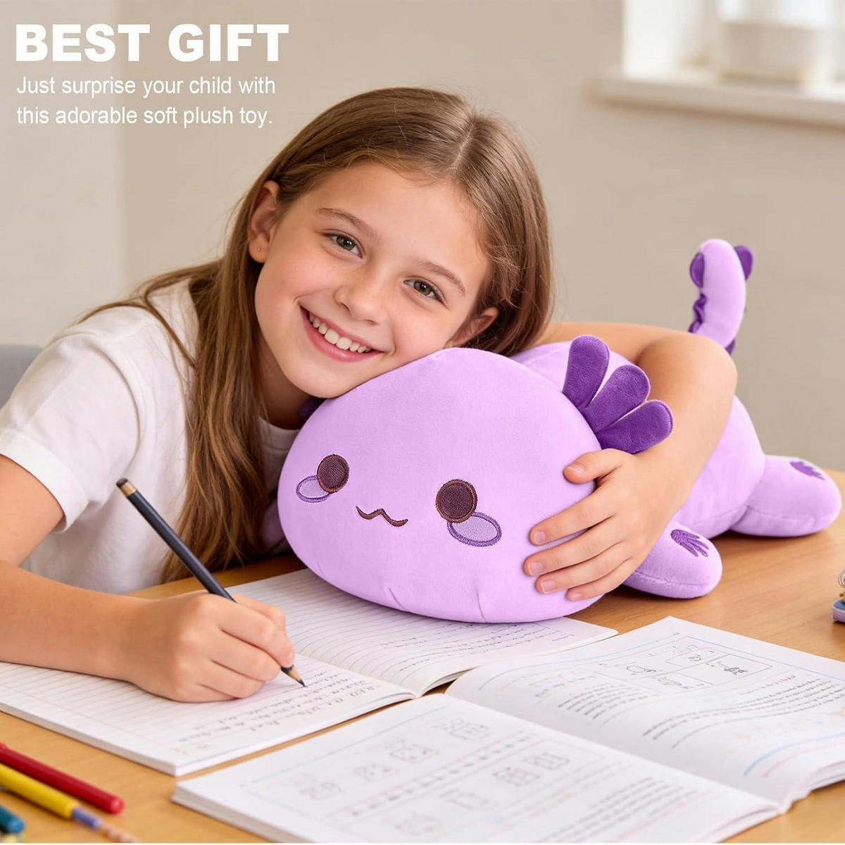 PLÜSCHTIER Axolotl 50cm Violett - Lila, Textil (28/50cm)