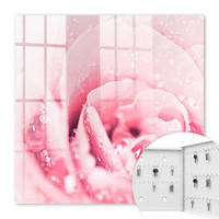SCHLÜSSELBOX Weiß 30x30 cm – Türöffnung nach rechts - Rosenzartheit - Pink, Metall (30/30/5cm) - TULUP