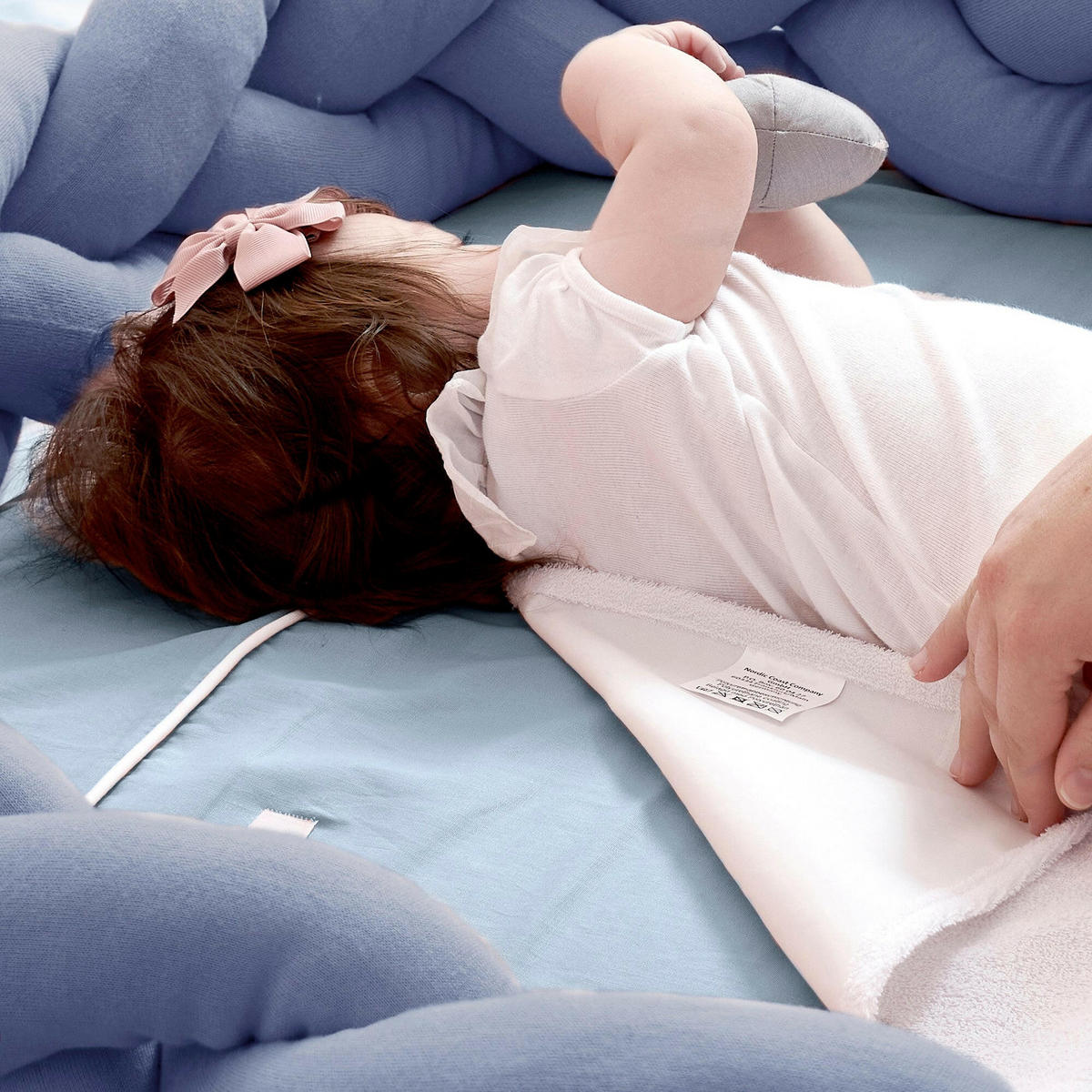 WICKELAUFLAGE Blau Grau - Grau, Textil (80/70cm) - nordic coast company