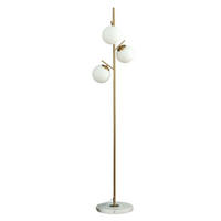 STEHLEUCHTE Estrela, Gold / Messing, 165cm - Goldfarben, Glas (165/30/165cm) - KOSILUM