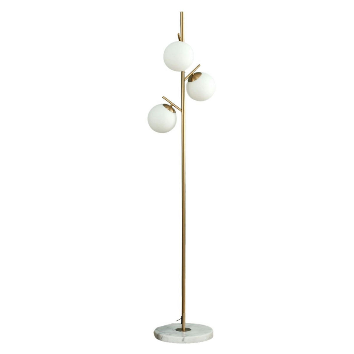 STEHLEUCHTE Estrela, Gold / Messing, 165cm - Goldfarben, Glas (165/30/165cm) - KOSILUM