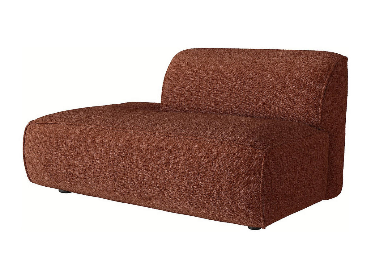 RECAMIERE ohne Schlaffunktion - 1 Person - stoff - terracotta Camilio - Terracotta, Textil (130/74/97cm) - Vente-Unique