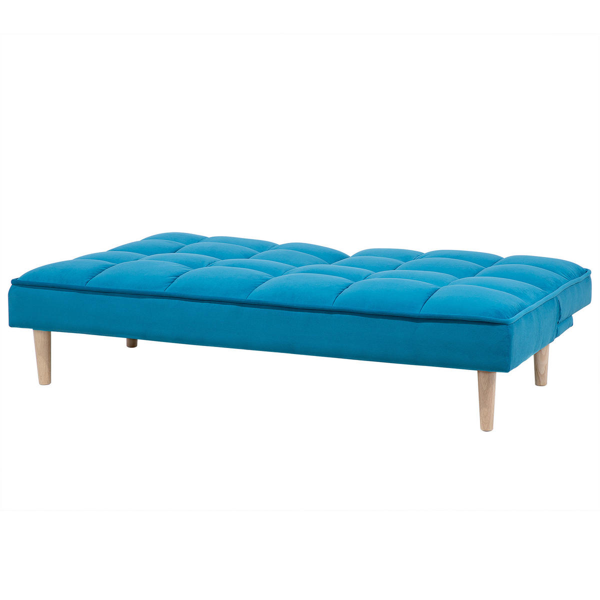 3-SITZER-SCHLAFSOFA Polyester Blau Siljan - Hellblau, Textil (177/80/80cm) - Beliani