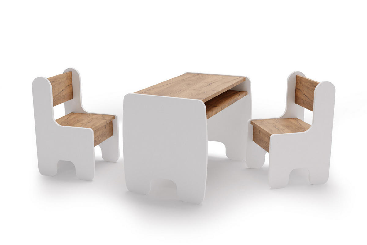 KINDERSITZGRUPPE Miki - Weiß, Holzwerkstoff (70/55/40cm) - RAUMHIRSCH FURNITURE