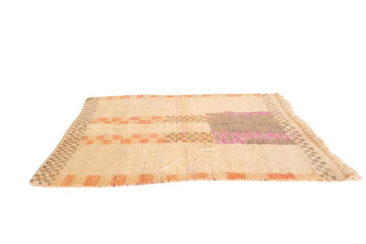 BERBERTEPPICH aus reiner Wolle 147x 223 cm - Beige, Naturmaterialien (147/223cm) - AFK Living