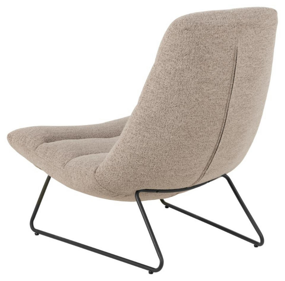 SESSEL Forgents mit Bouclé-Bezug in Beige - Beige/Schwarz, Textil/Metall (82.5/97/93cm) - Selsey