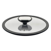 GLASDECKEL Balance mit Silikonring, Transparent / Schwarz, 20 cm - Schwarz, Metall (24/21.5/3.5cm) - Berndes