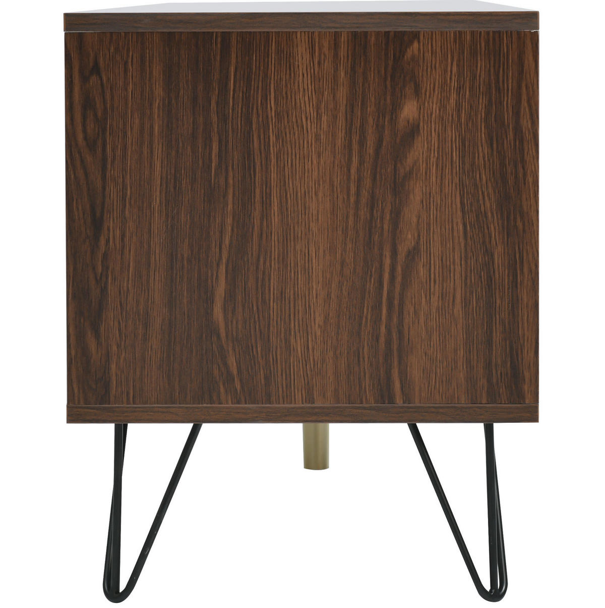 TV-LOWBOARD 155/38/48 cm mit 2 Türen und Eisenfüßen - Naturfarben, Holzwerkstoff (155/48/38cm) - BEAOK