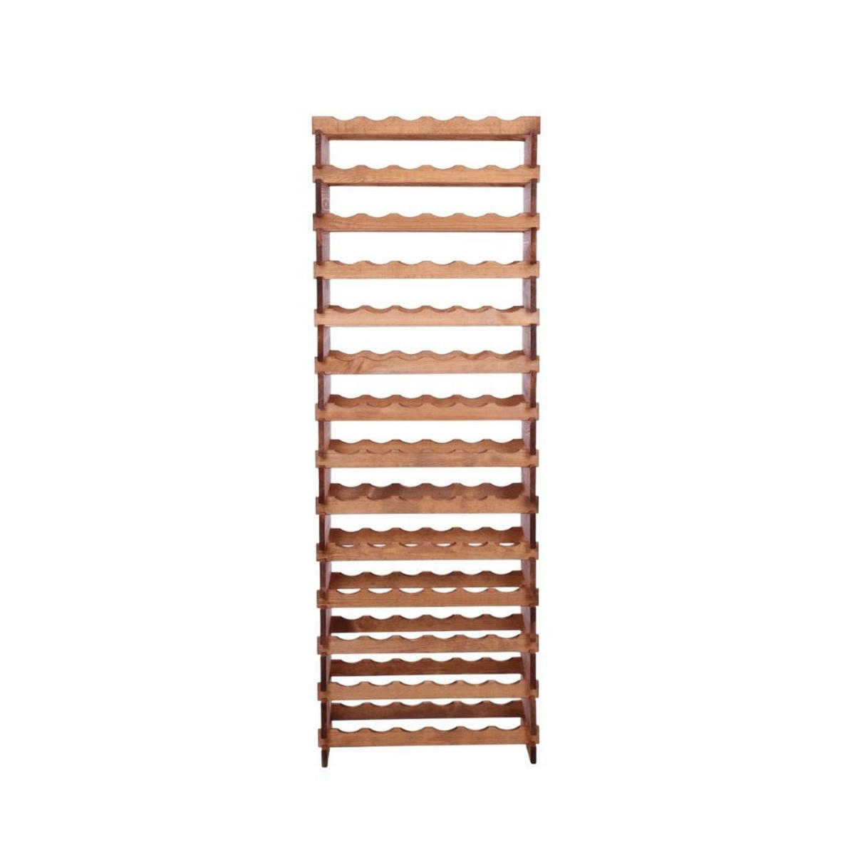 WEINREGAL VINOTECA FLEX PRO HxBxT 191x65x28cm 84 Flaschen auf 14 Ebenen Braun geölt - Braun, Holz (65/191/28cm) - PROREGAL