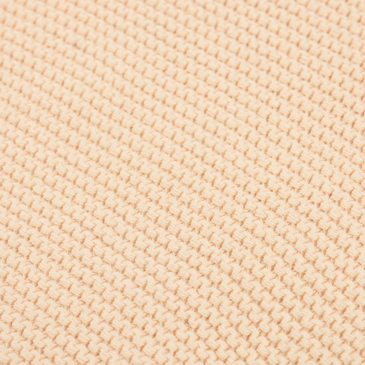 BAUMWOLLDECKE ELIA - Farbe / Ausführung: Beige / inkl. Pompoms, Größe: 140 x 200 cm - Beige, Naturmaterialien (140/200cm) - Home Deluxe